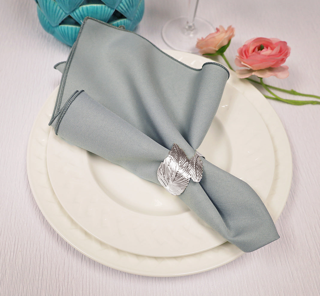 Polyester Dinner Napkin 17x17 Silver