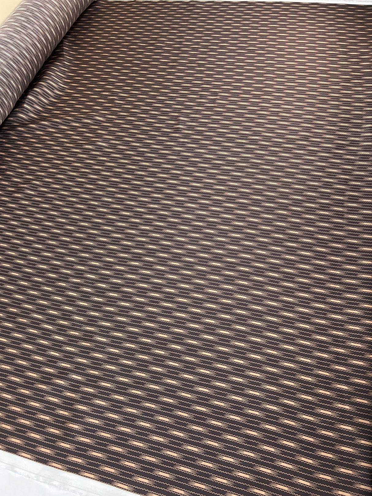 Polyester Sateen Printed Brown Beige