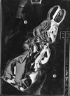 3D Bunny in Jeans Chocolate Mold - Front - LPE206A