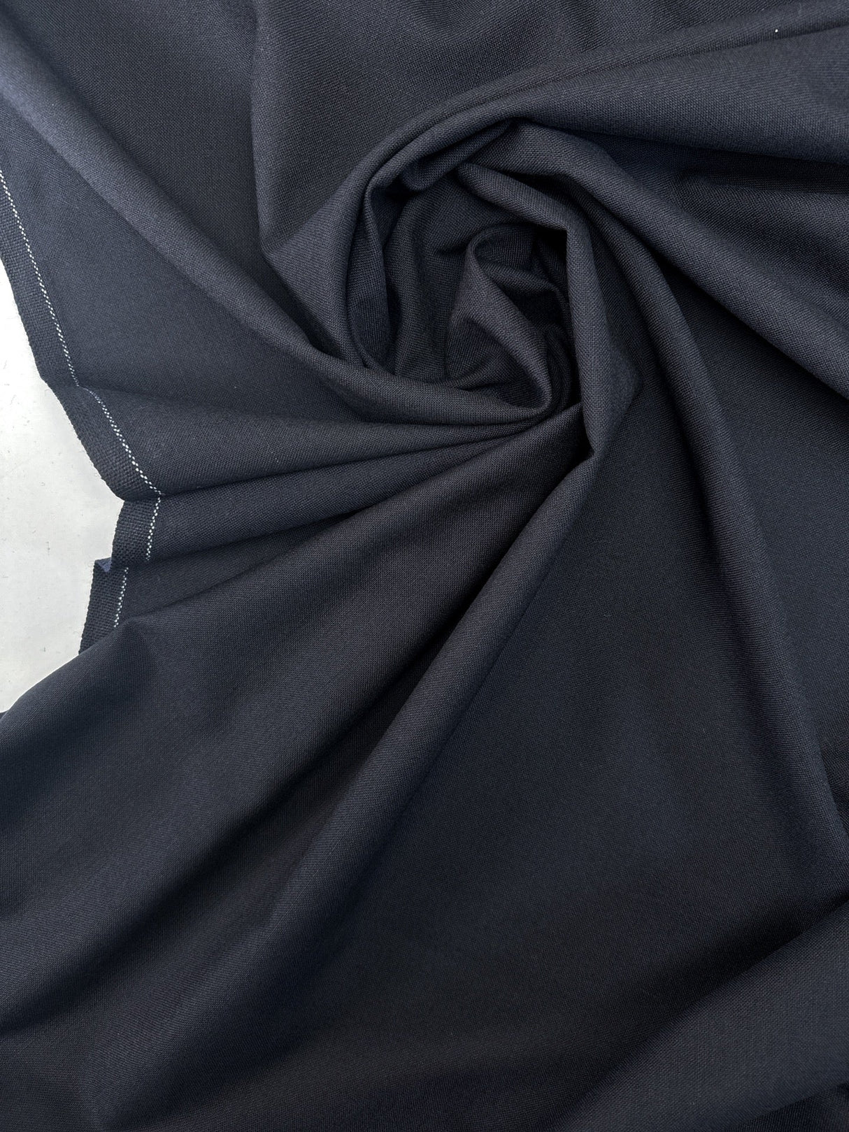Blue Wool Polyamide Plain