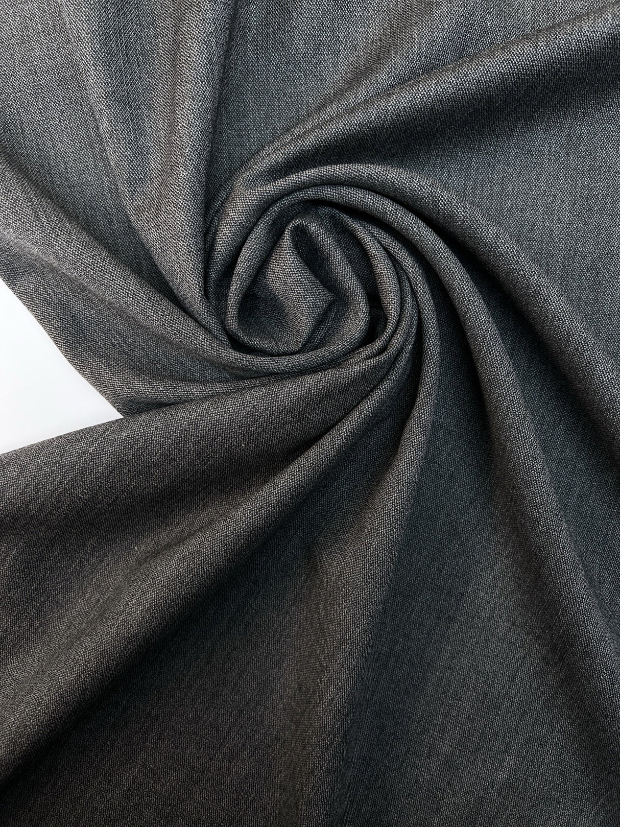 Wool Suit Fabric Melange Gray Black