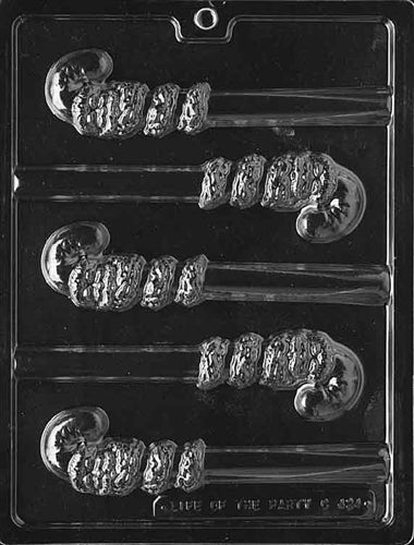 Candy Cane Santa Pretzel Chocolate Mold - LPC424