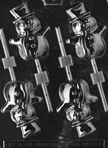 Snowman with Hat Lolly Chocolate Mold