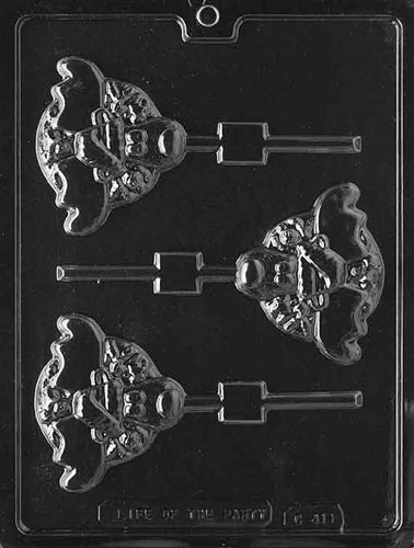 Cartoon Reindeer Lolly Chocolate Mold