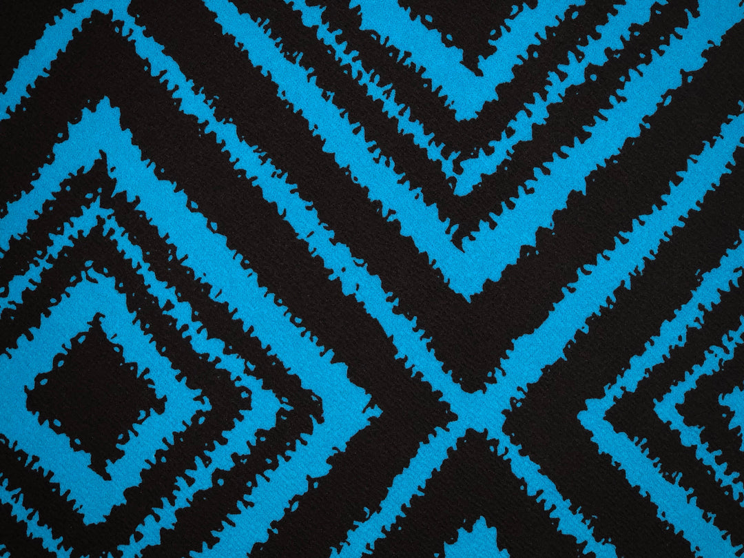 1 Yard Liverpool Knit Geometric Print Fabric for Fashion and Accessories 60 Inches Wide