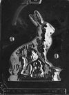 3D Sitting Bunny with Basket Chocolate Mold - LPE215B
