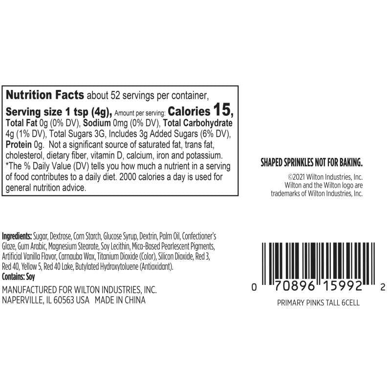 Wilton Pink, Yellow and White 6-Cell Sprinkle Mix, 7.30 oz.
