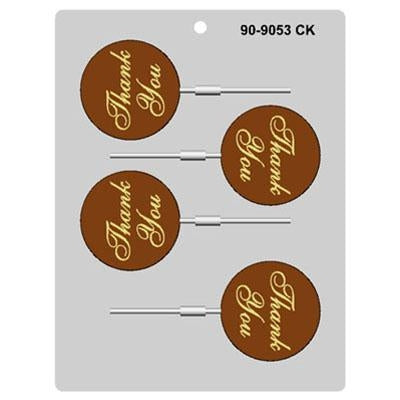 Thank You Sucker Chocolate Mold