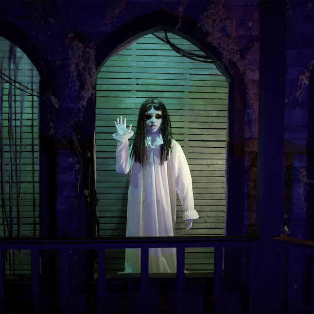 Haunted Living 4-ft Freestanding Window Girl Animatronic Halloween Decoration