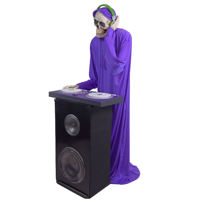 5.7 ft. Motion Activated Bluetooth DJ Skeleton Animatronic (Haunted Living)