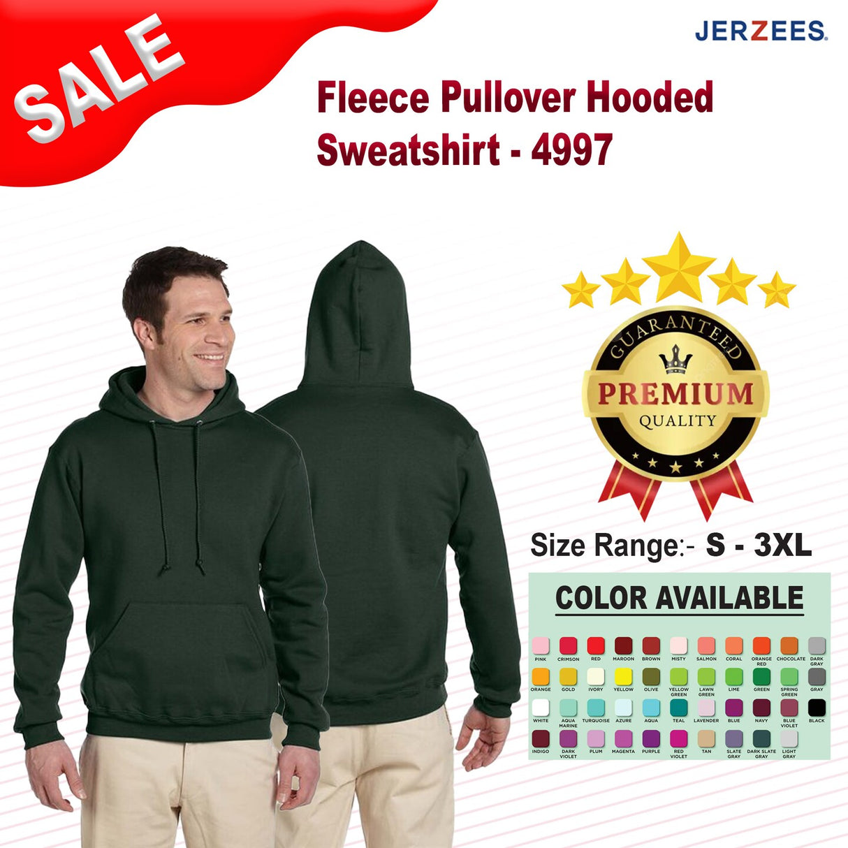 Jerzees® Fleece Pullover Hooded Sweatshirt