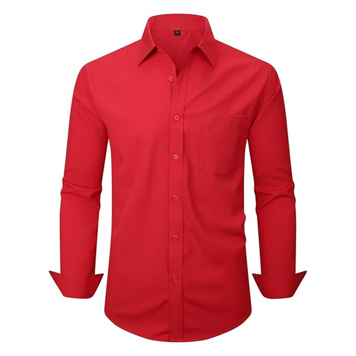 Red Long Sleeve Polo Shirt