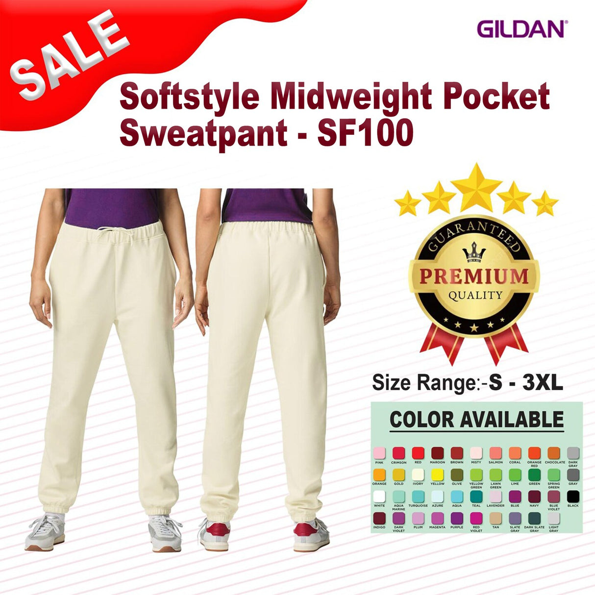 Gildan® Softstyle Midweight Pocket Sweatpant