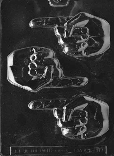 Right Hand #1 Finger Chocolate Mold - LPM108