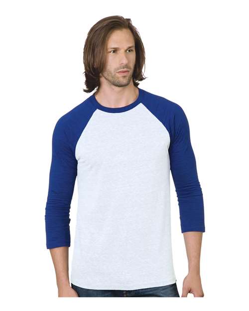Bayside Unisex Triblend Three-Quarter Sleeve Raglan T-Shirt