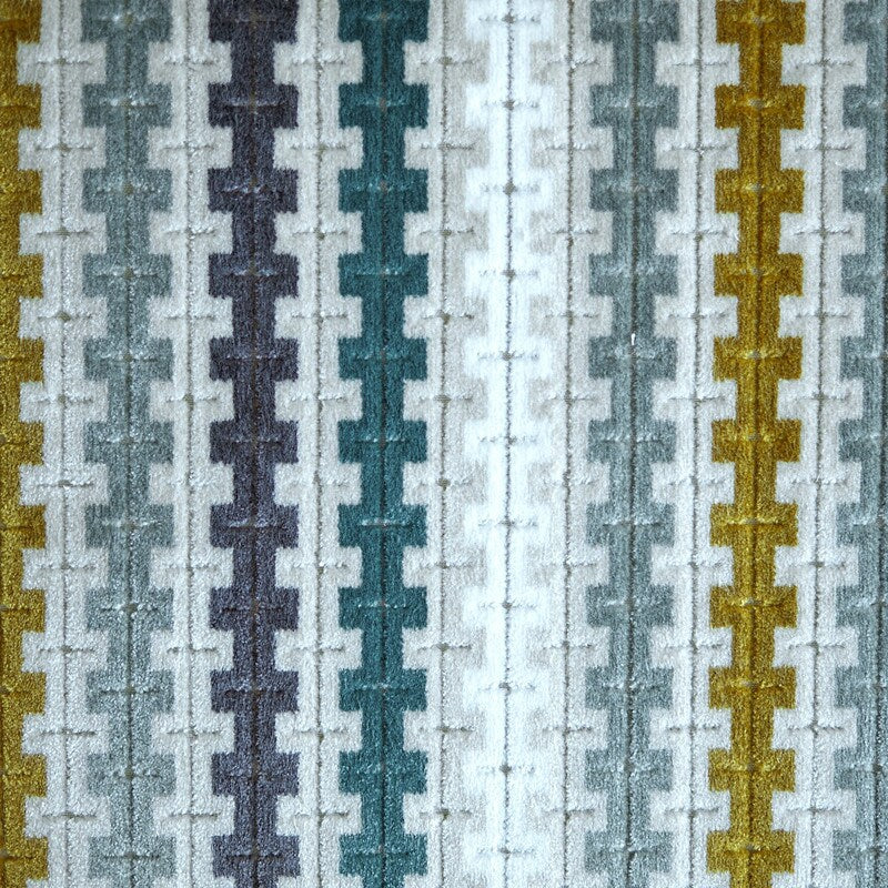 1 Yard Aiden Geo Durable and Versatile Polyester & Viscose Blend