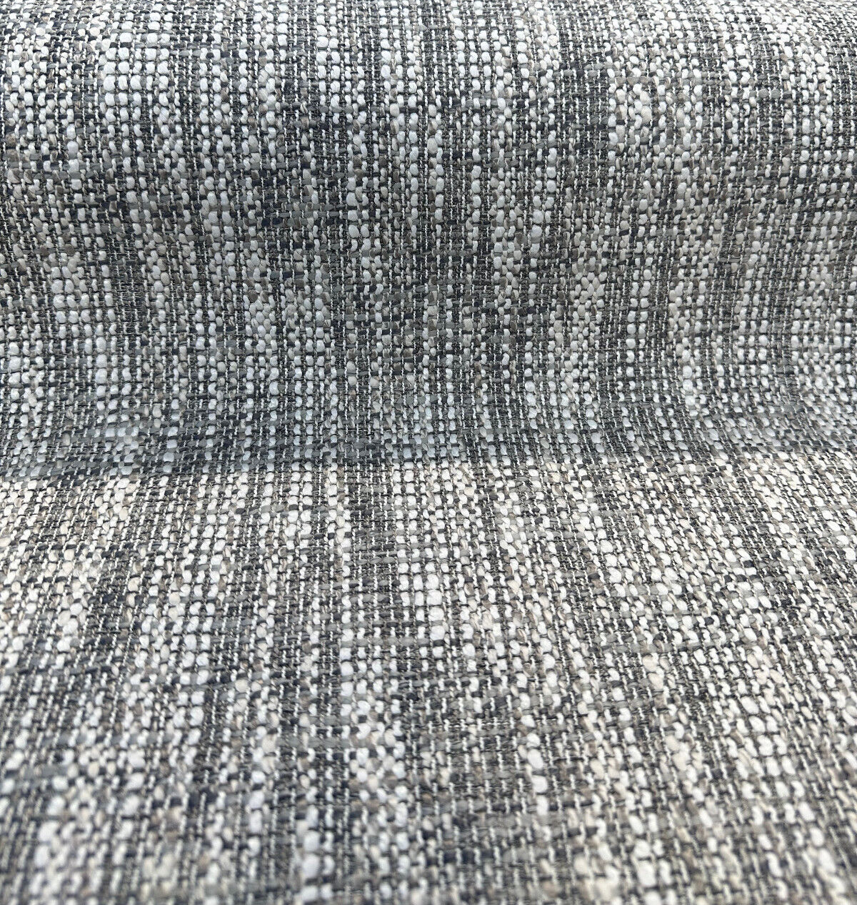 Lucky One Chenille Tweed Upholstery Fabric - Fog Gray/Off White Mix, 55" Width (1 Yard)