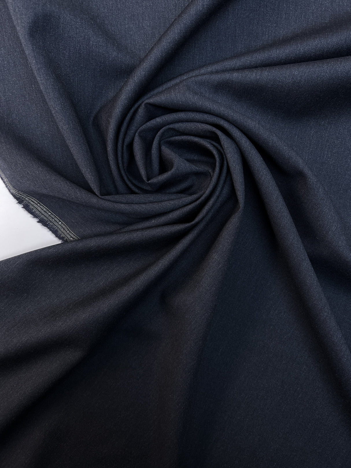Italian Melange Blue Wool Suit Fabric