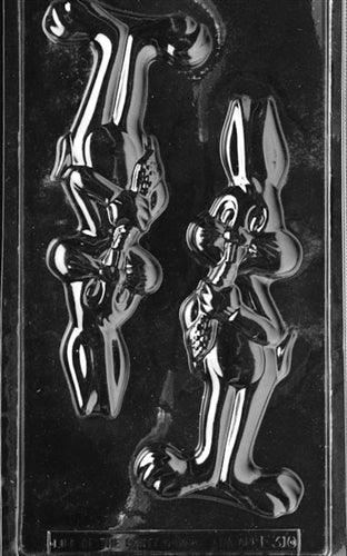 Large Rabbit Eating Carrot Chocolate Mold - LPE310