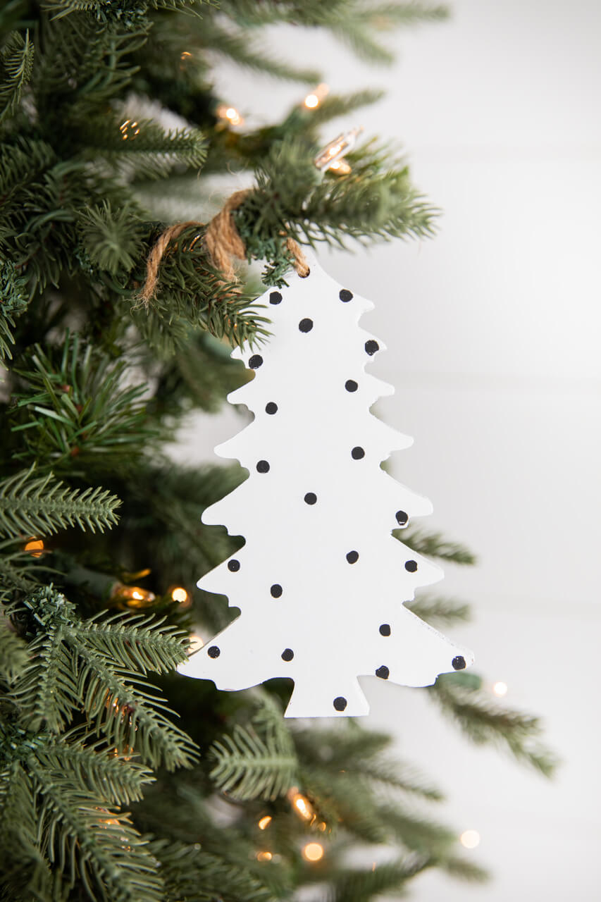6” Wood Tree Christmas Ornament