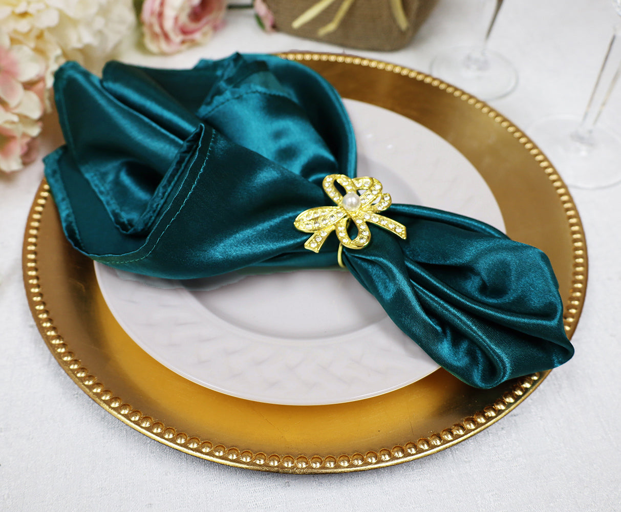 Heavy Duty Satin Dinner Napkin 20x20 Peacock