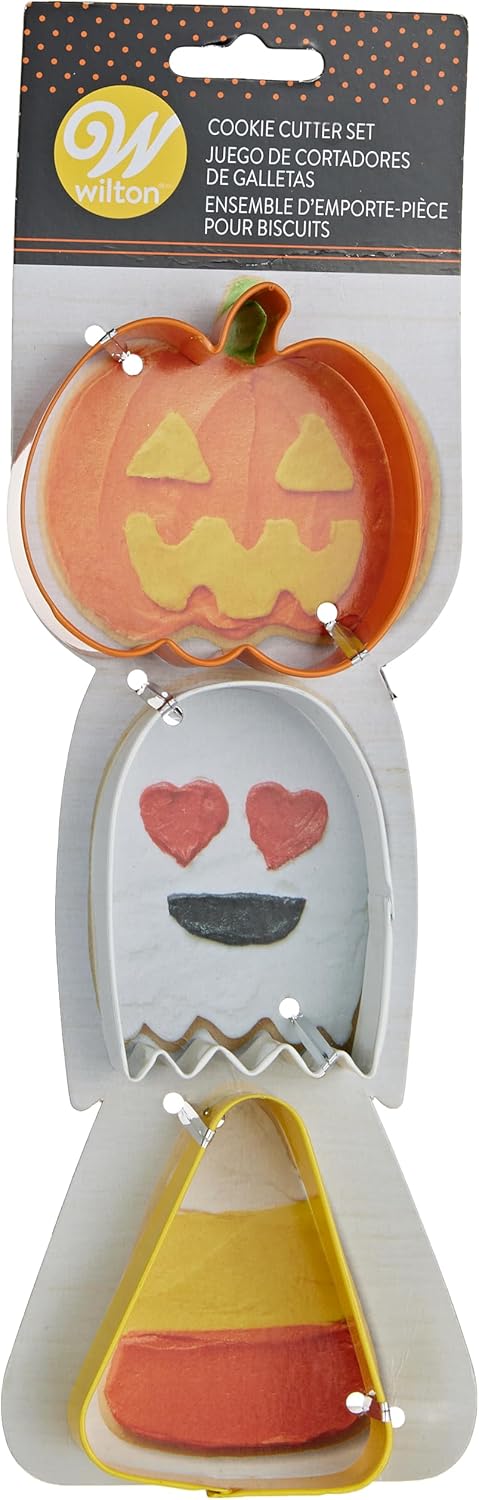 Wilton Ghost Candy Pumpkin Metal Halloween Cookie Cutter Set 3pc