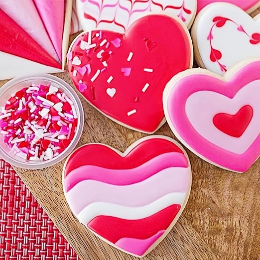 Heart Cookie Cutters 6 PCS, 2'', 3'', 3.25'', 3.75'', 4'', 5'', for Valentine's Day