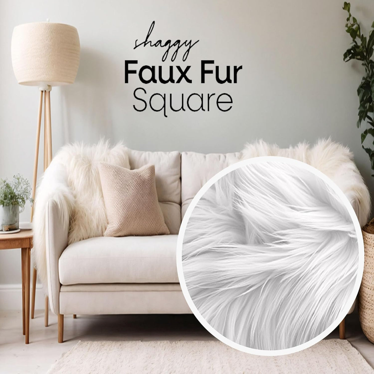 Faux Fur Fabric Squares Fuchsia