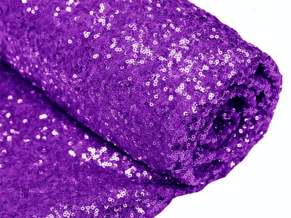 1 Yard Purple Spangle/Glitz Sequin Fabric 55 Inch Width