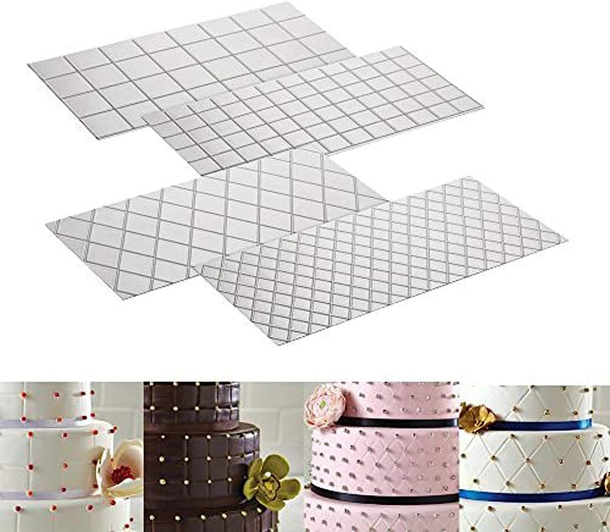 CK Products Icing Impression Mat Diamond & Square Assortment 4 pk.