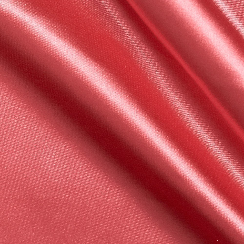 1 Yard Coral Satin Fabric for Dresses Bridal Gowns Decor Costumes with Roll Options 60 Inch Width