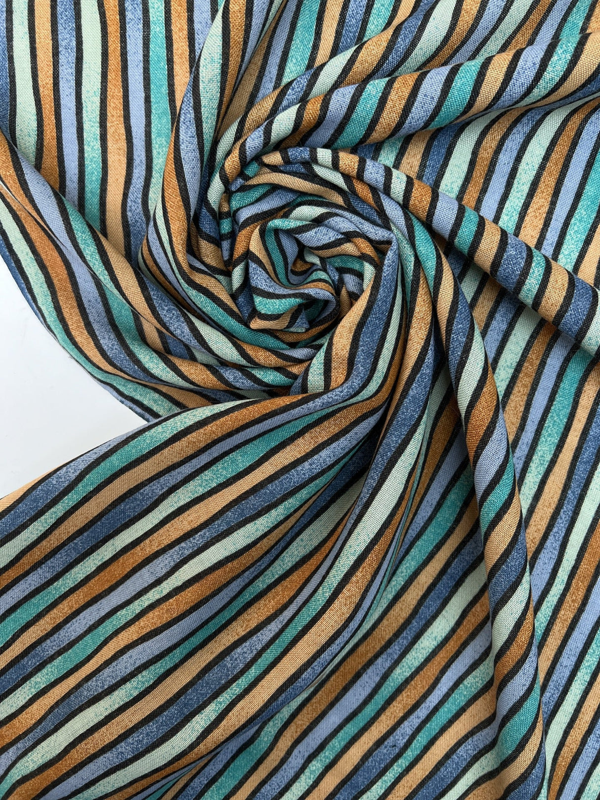 Wool Blend Striped Fabric