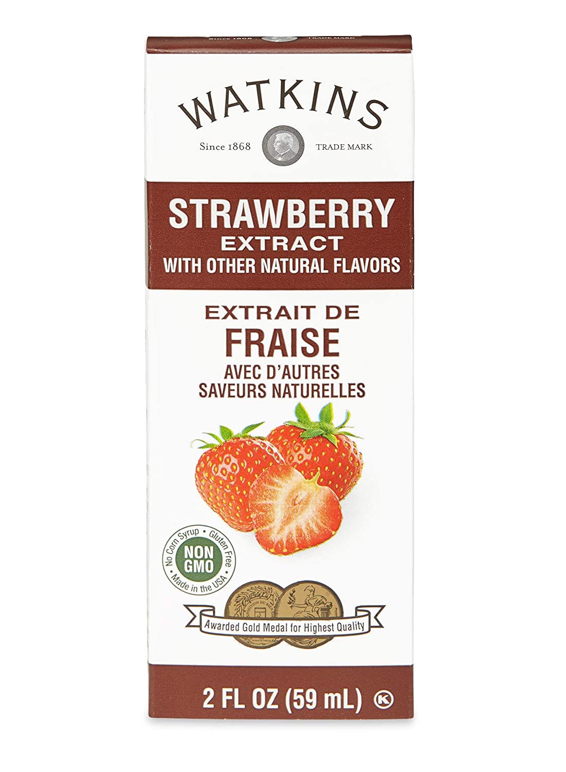 Watkins Strawberry Extract with other Natural Flavors, 2 oz. Bottle