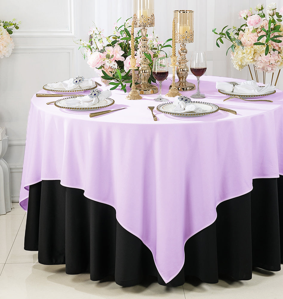 Square Scuba Table Overlay 72x72 Lavender