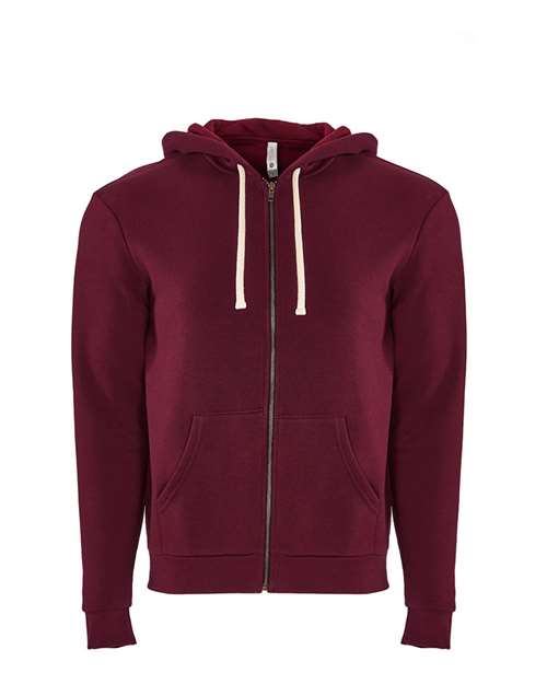 Next Level Unisex Santa Barbara Full-Zip Hoodie Sweatshirt