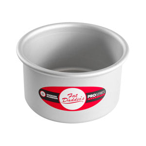 Fat Daddio's Round Aluminum Pans, 16-Gauge Hard Anodized Aluminum, Galvanized Steel 4" high and up to 14" Diameter
