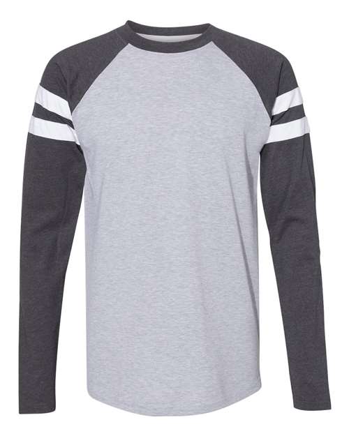 LAT Unisex Fine Jersey Mash Up Long Sleeve Tee