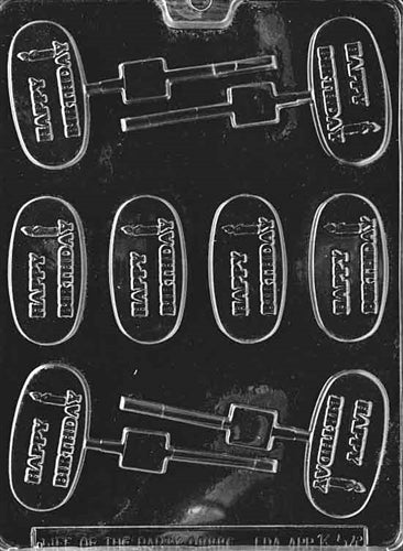 3D Happy Birthday Sign Lolly Chocolate Mold