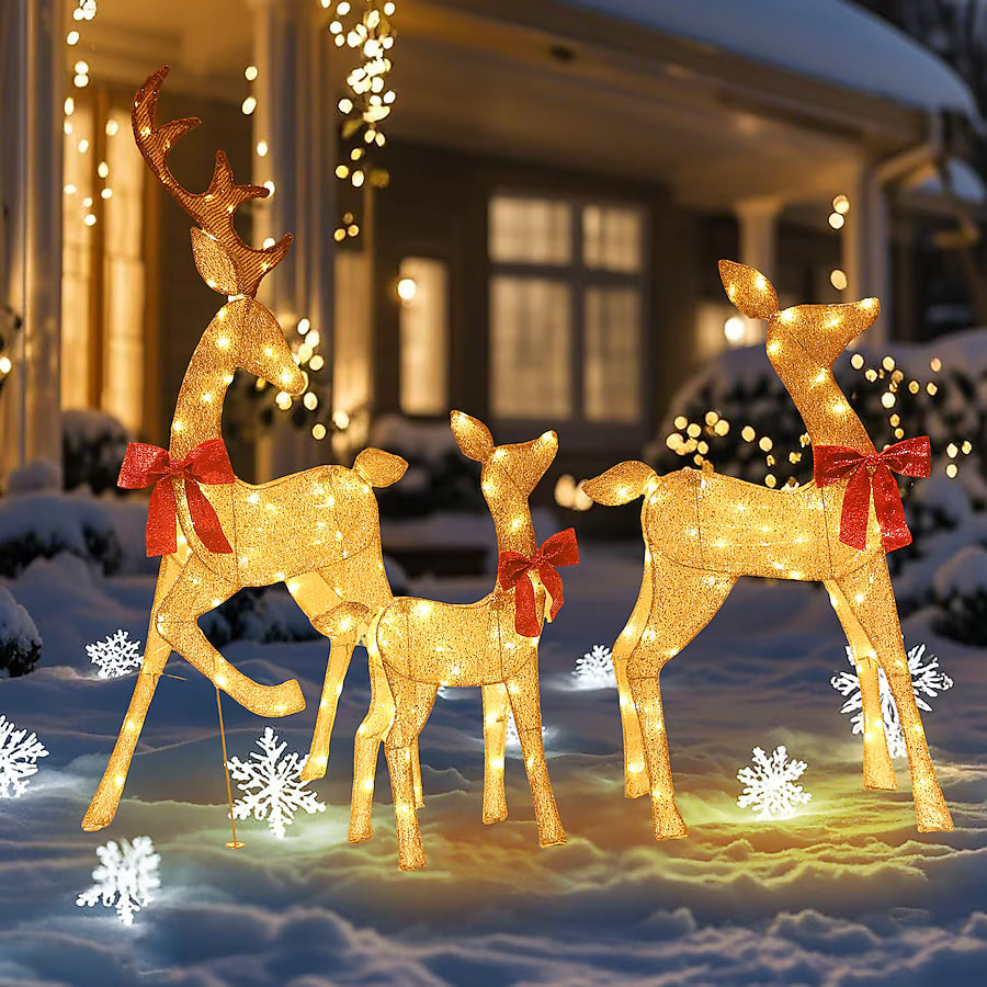 Starfree 54-in Freestanding Reindeer Yard Decoration with White LED Lights