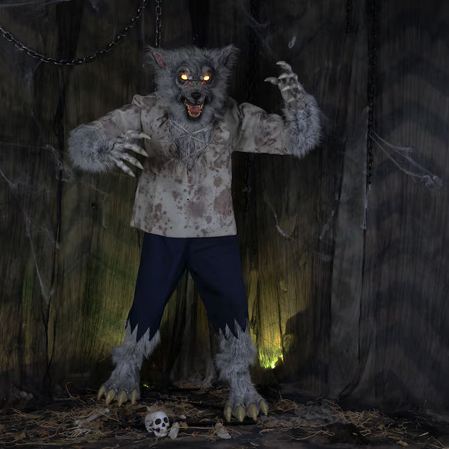 Haunted Living 7-ft Bloodhowler Werewolf Motion Activated Lighted Animatronic Halloween Decoration