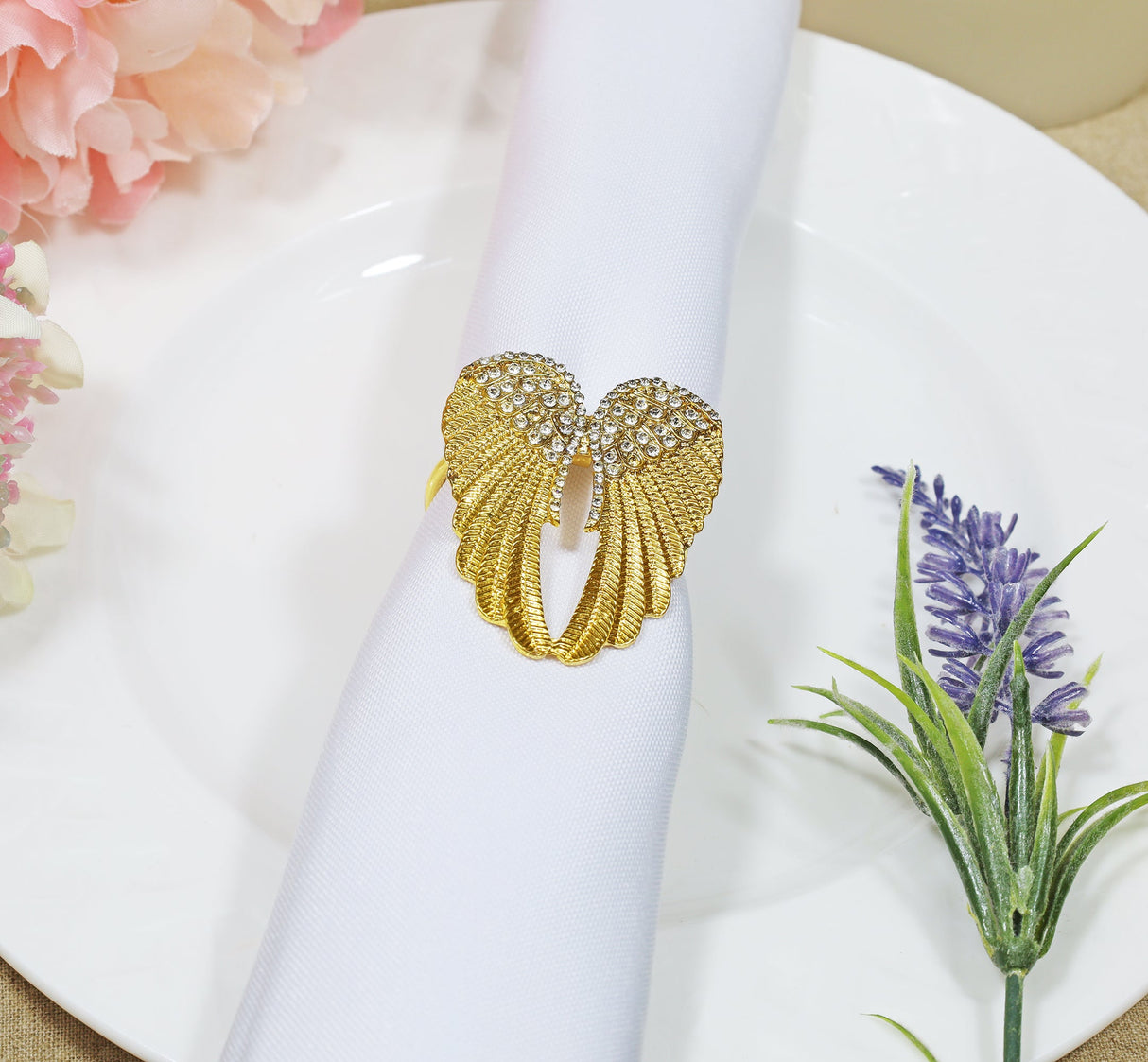 Gold Angel Collapsible Napkin Ring