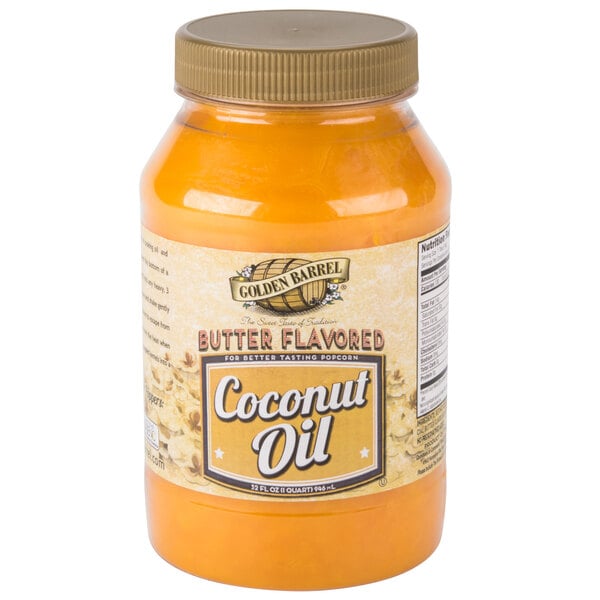 Golden Barrel 32 fl. oz. Butter Flavored Coconut Oil - 12/Case