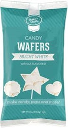 Bright White Vanilla Flavored Candy Wafers - 12 Ounce (Make'n Mold)