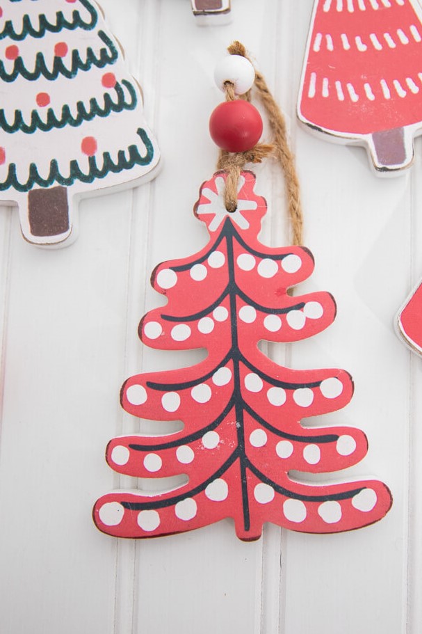 5” Wooden Christmas Tree Ornament
