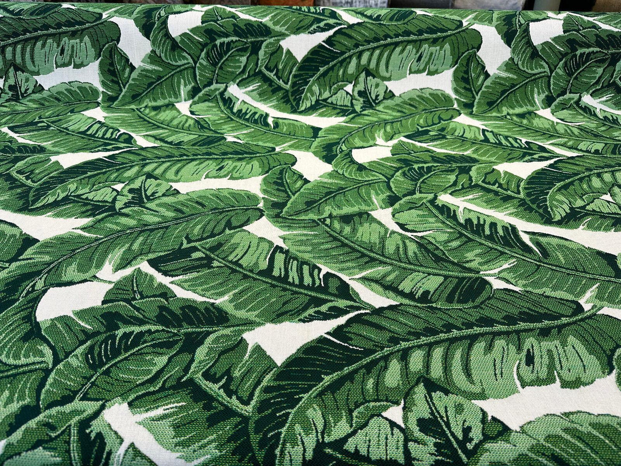 Sunbrella Tropics Jungle Solution Dyed Acrylic Fabric - Jungle Green Tropical Floral, 54" Width (1 Yard)