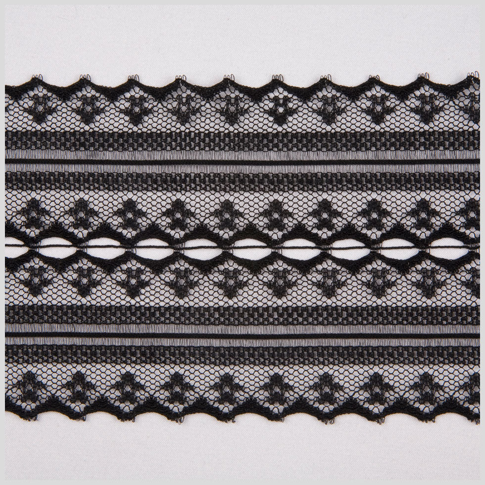 3.75" Black Sheer Lace
