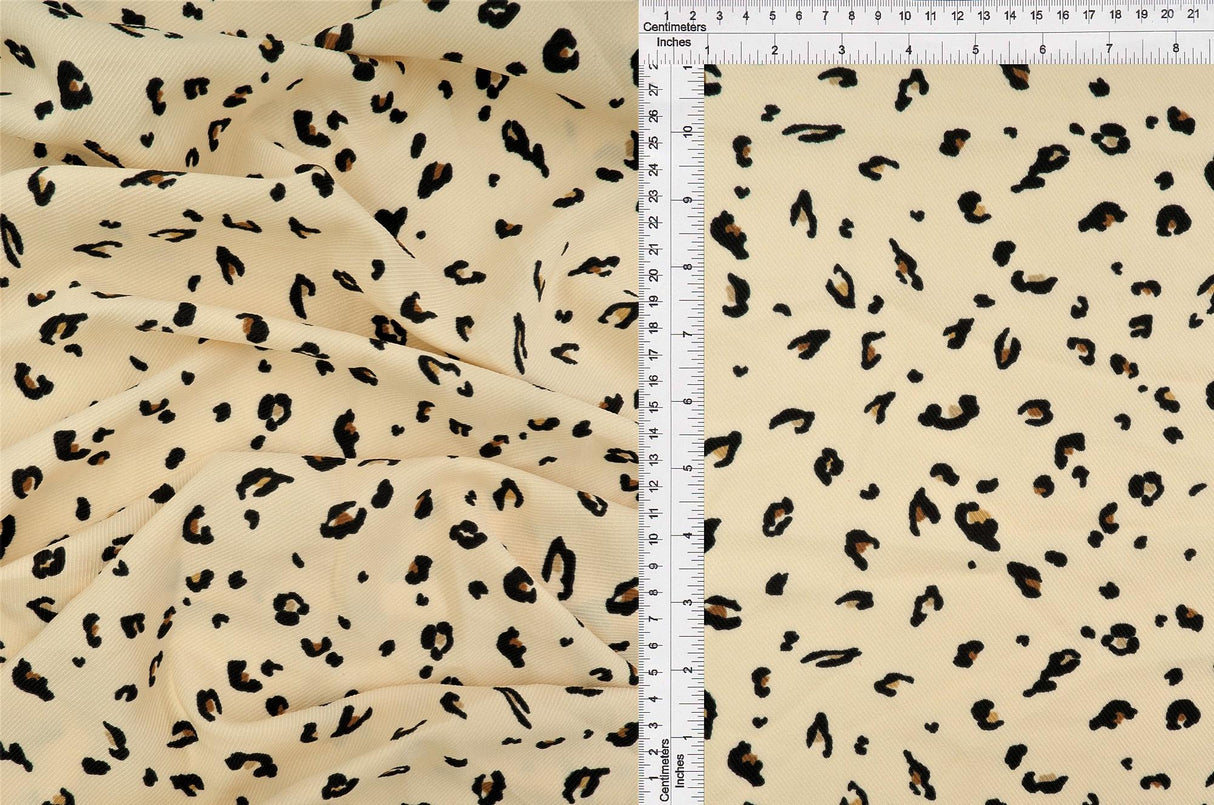 Leopard Print Twill Woven Fabric