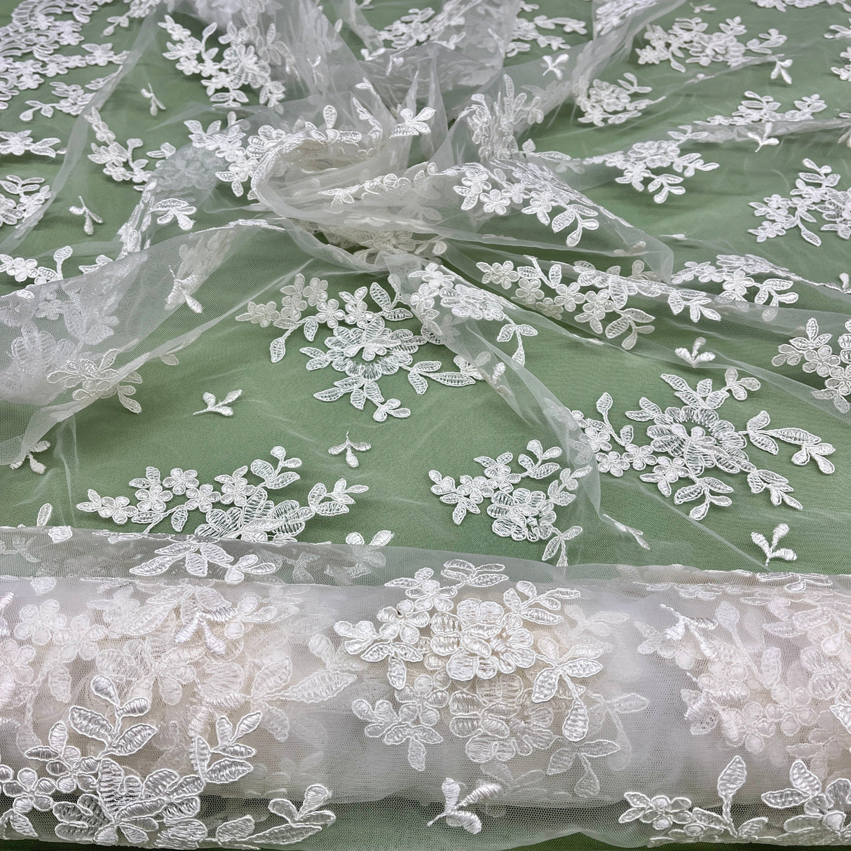 Embroidered Lace Net Mesh Bridal Fabric