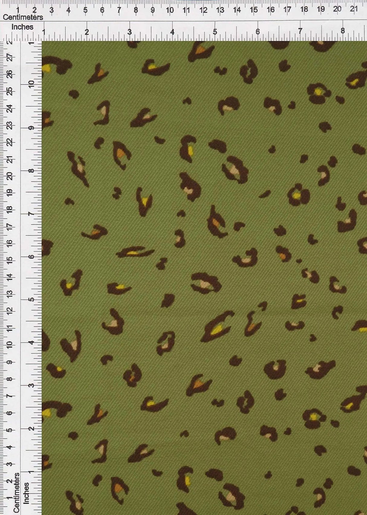 1 Yard Twill Animal Leopard Print Fabric, 58/59'' Wide Polyester Spandex Blend