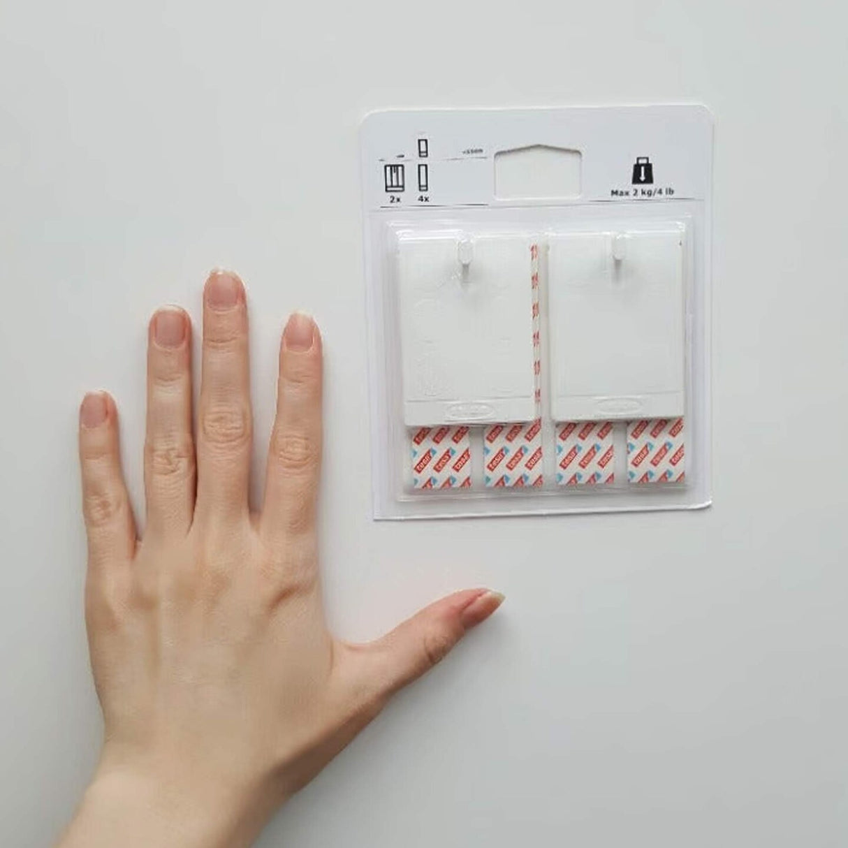 White Adhesive Hook for Frames – No Drilling Needed for Easy Picture Hanging